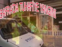 Bafrada İş Yerinde Çıkan Yangın Korkuttu