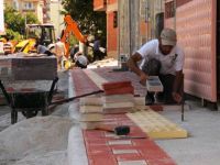 BAFRADA KALDIRIMLAR YAPILIYOR