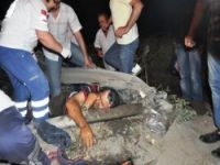 KAZADA İKİ AYAĞI KESİLDİ