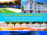 İCAZET MERASİMİNE DAVET