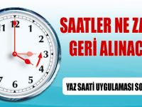 Saatler ne zaman geri alınacak?