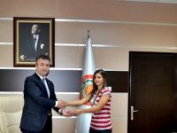 Şampiyon Kızlardan Başkan’a Ziyaret