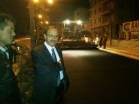 ASFALT ÇALIŞMALARI GECE-GÜNDÜZ DEVAM EDİYOR