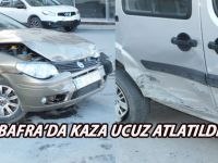 BAFRADA MADDİ HASARLI KAZA