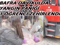 BAFRA ANADOLU TİCARET MESLEK LİSESİNDE YANGIN PANİĞİ