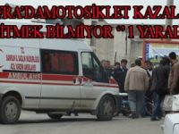 BAFRA'DA MOTOSİKLET KAZASI '' 1 YARALI ''
