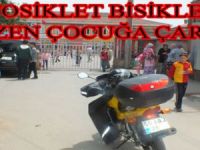 BAFRA'DA PTT MOTOSİKLETİNİN ÇARPTIĞI ÇOCUK YARALANDI