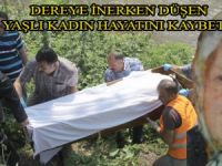 DEREYE İNERKEN DÜŞEN YAŞLI KADIN HAYATINI KAYBETTİ