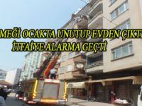 OCAKTA UNUTULAN YEMEK İTFAİYEYİ ALARMA GEÇİRDİ