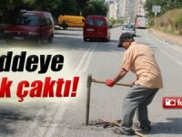 SAMSUNLU VATANDAŞ YOLA KAZIK ÇAKTI