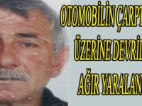 OTOMOBİLİN ÇARPTIĞI DİREK ÜZERİNE DEVRİLEN YAYA AĞIR YARALANDI