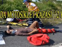 BAFRA'DA OTOMOBİLLE MOTOSİKLET ÇARPIŞTI : 2 YARALI