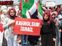 SAMSUN'DA CUMA NAMAZI SONRASI GAZZE EYLEMİ