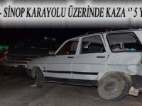 MİNİBÜS İLE OTOMOBİL ÇARPIŞTI: 5 YARALI