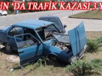 SAMSUN'DA TRAFİK KAZASI: 3 YARALI