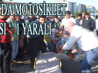 BAFRA'DA MOTOSİLET OTOMOBİLE ÇARPTI '' 1 YARALI''