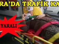 BAFRA'DA TRAFİK KAZASI 1 YARALI