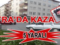 BAFRA'DA TRAFİK KAZASI 5 YARALI