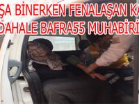 YAŞLI KADINA İLK MÜDAHALE BAFRA55 MUHABİRİNDEN GELDİ