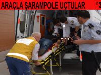 BAFRA'DA OTOMOBİL ŞARAMPOLE DEVRİLDİ: 3 YARALI