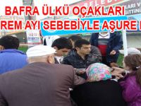 BAFRA ÜLKÜ OCAKLARI PAZAR YERİNDE AŞURE DAĞITTI