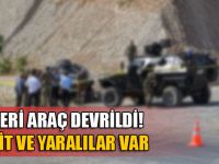 Hakkari'de askeri araç devrildi: 1 şehit 2 asker yaralı