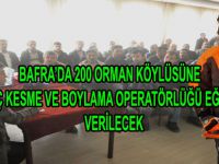 BAFRA'DA 200 ORMAN KÖYLÜSÜNE ''AĞAÇ KESME VE BOYLAMA OPERATÖRLÜĞÜ EĞİTİMİ'' VERİLECEK