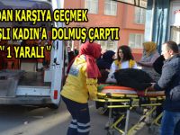 YAŞLI KADINA DOLMUŞ ÇARPTI