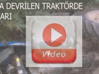 AKTEKKE YOLUNDA TRAKTÖR DEVRİLDİ 2 YARALI