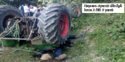 Yakakent'te traktör devrildi 2 Ölü 3 Yaralı