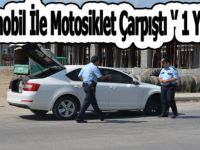 Bafra'da Otomobil İle Motosiklet Çarpıştı '' 1 Yaralı ''