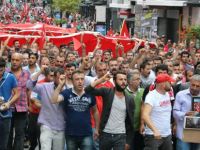 SAMSUNLULAR TERÖRE TEPKİ YÜRÜYÜŞÜ DÜZENLEDİ