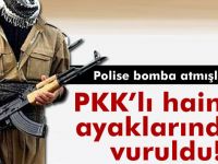Polis bomba atan 5 kişiyi ayağından vurarak yakaladı