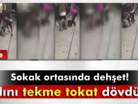 Kadını feci şekilde dövdüler