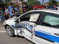 Kazayı bu kez Polis otosu yaptı