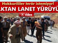 Şemdinli halkı teröre karşı yürüdü