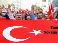 SAMSUN’DA TERÖRE TEPKİ VE ŞEHİTLERE SAYGI YÜRÜYÜŞÜ