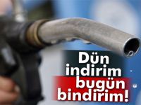Benzine dün indirim, bugün zam