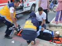 BAFRA'DA MOTOSİKLETLİ ENGELLİ TAKLA ATTI: 1 YARALI