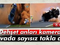 Havada sayısız takla attı!