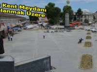 Alaçam Kent Meydanı Tamamlanmak Üzere