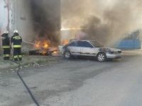 Park Halindeki Otomobil Yandı, Araç Şüpheli Çıktı