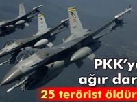 TSK'dan PKK'ya darbe: 25 terörist öldürüldü