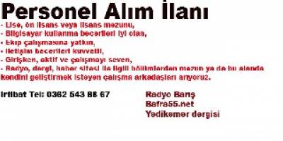 Personel alım ilanı