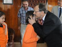 MİNİK ÖĞRENCİLERDEN BAŞKAN ŞAHİN'E ZİYARET