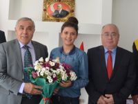 BAFRA PTT  MERKEZİ KAYMAKAM HALİS ARSLAN’I ZİYARET ETTİ