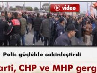 Partililer bir birine girdi