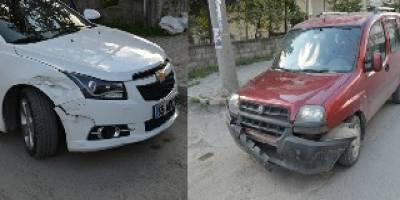 Bafra`da maddi hasarlı kaza