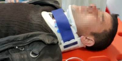 Merdivenden düşen kaportacı hastanelik oldu