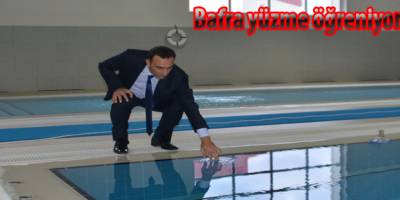 Bafra yüzmeyi öğreniyor